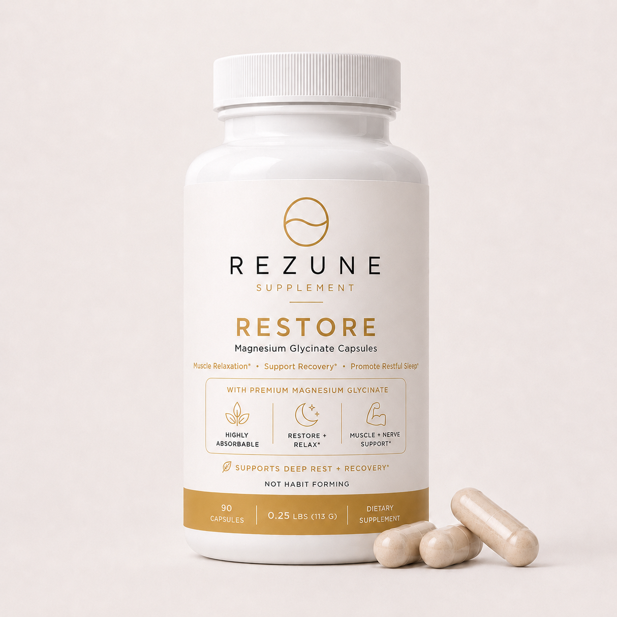 Rezune Restore Magnesium Glycinate Capsules