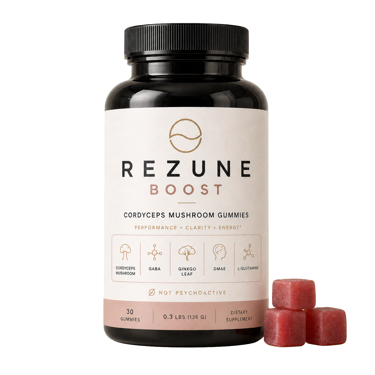 Rezune Boost Cordyceps Mushroom Gummies